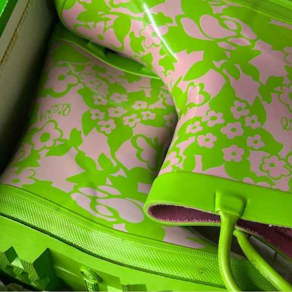 Lilly Pulitzer Kids Swellie Rain Boots Size 10 New In Box - Picture 4 of 6